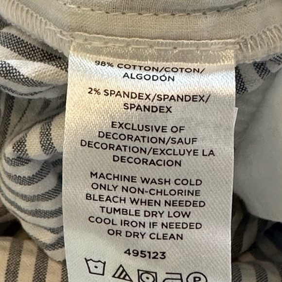 LOFT Beach | Seersucker Romper with Drawstring Waist, NWT - Picture 9 of 12